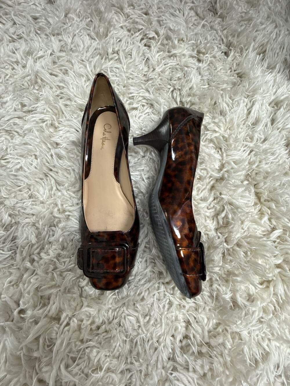 Cole Haan Size 7 Sydney Pump Tortoise Patent